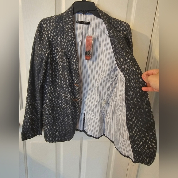 Peruvian Connection NWT Classic Kamala 100% Linen Blazer Size 4 - Picture 7 of 9